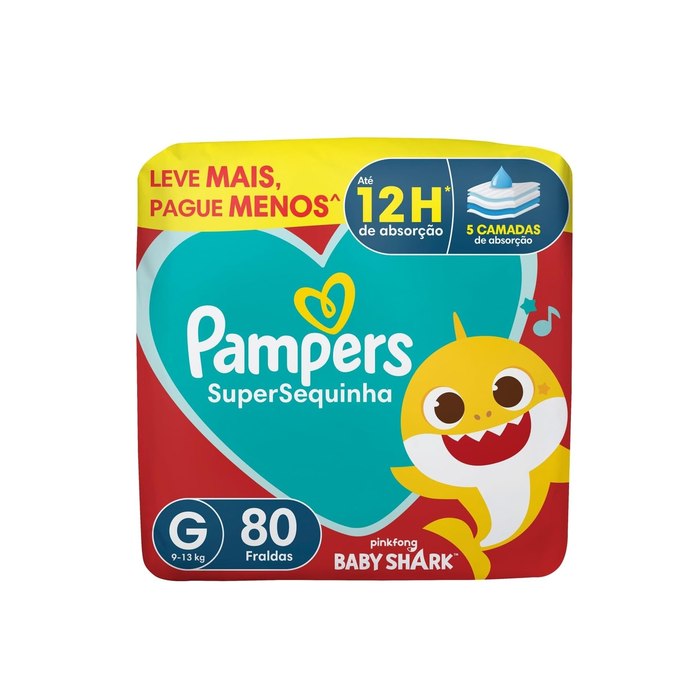 Fralda Pampers Supersequinha Tamanho G 80 Unidades