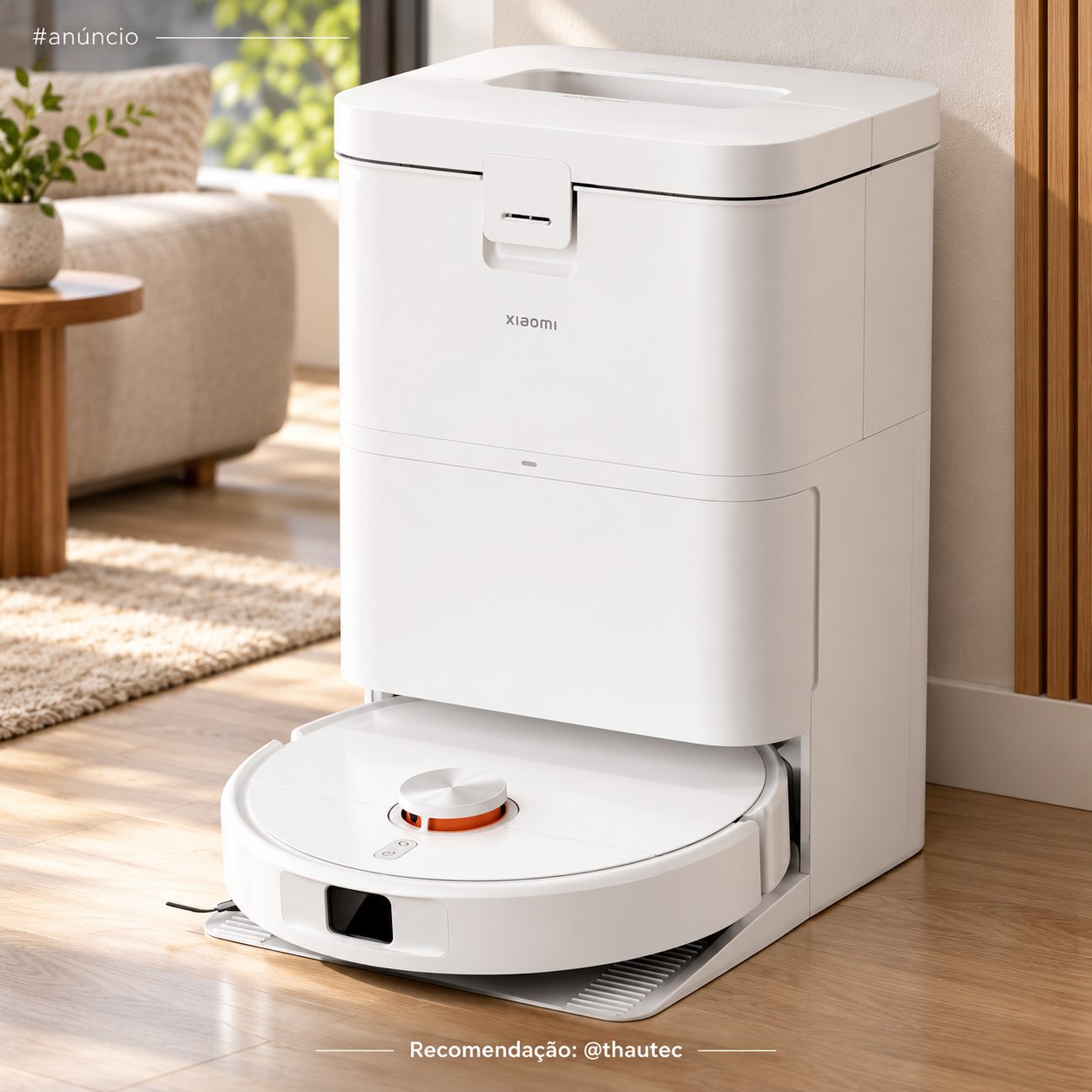 Xiaomi Robot Vacuum H50, 10.000Pa, Sistema de Navegação a Laser LDS, Mops Giratórios, Aspira e Passa Pano 220V