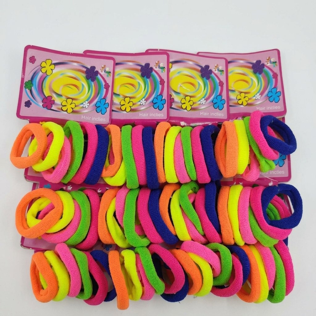 Kit Elástico Xuxinha de Cabelo Rabico Cores Mescladas