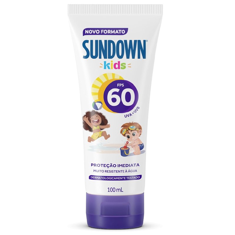 Protetor Solar Corporal em Loção Sundown Kids, FPS 60, 100ml