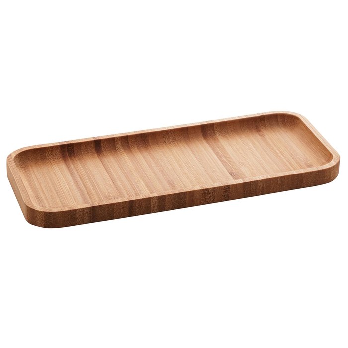 Bandeja de Bambu Hire Marrom Natural 28cm