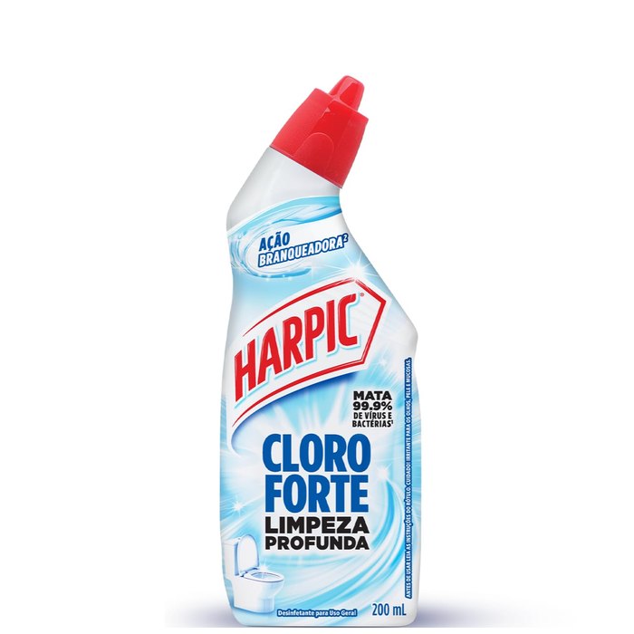 Desinfetante e Desodorizador Sanitário Harpic Cloro Forte 200ml