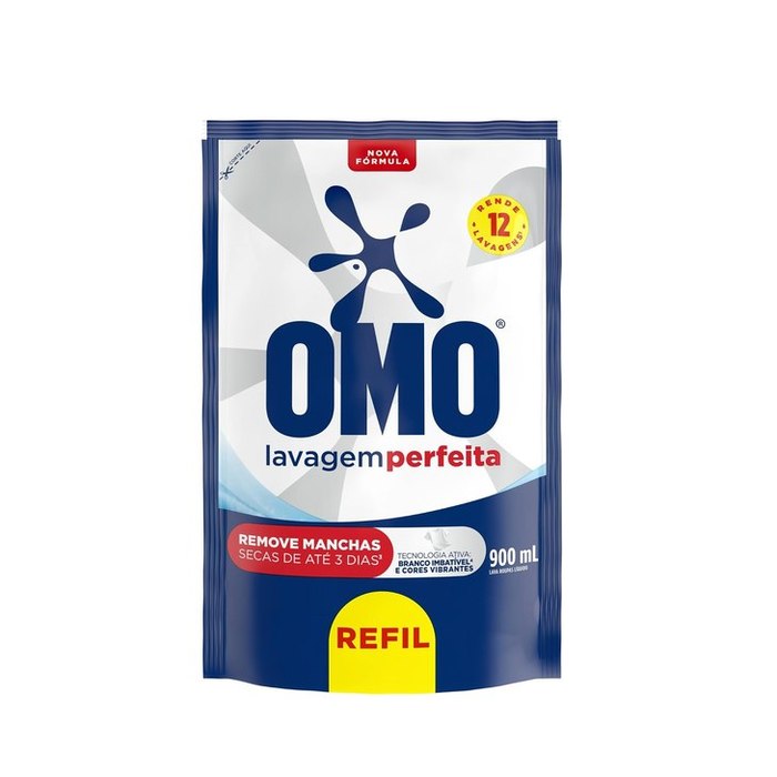 Sabão Líquido Refil Omo Lavagem Perfeita Refil 900ml