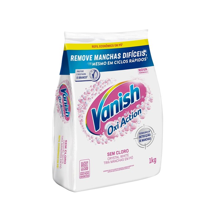 Tira-Manchas em Pó Vanish Oxi Action Crystal White Refil 1kg