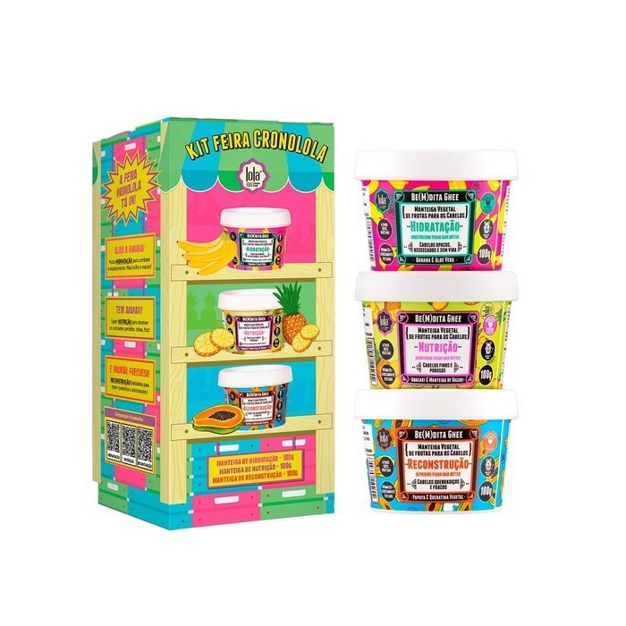 Kit Cronograma Capilar Lola Cosmetics Be(m) Dita Ghee 3 Produtos