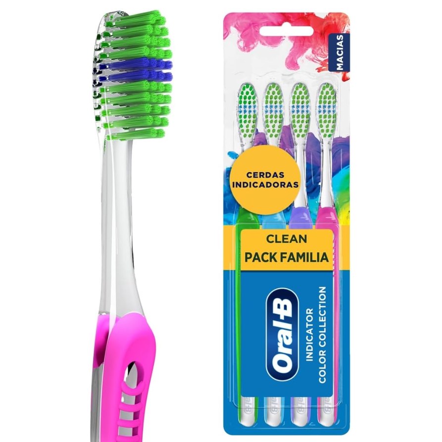 Oral-B Escova de Dente Clean Indicator, 4 Unidades