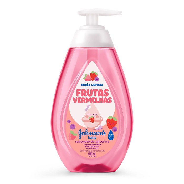 Sabonete Líquido de Glicerina Johnson's Baby Frutas Vermelhas 400ml