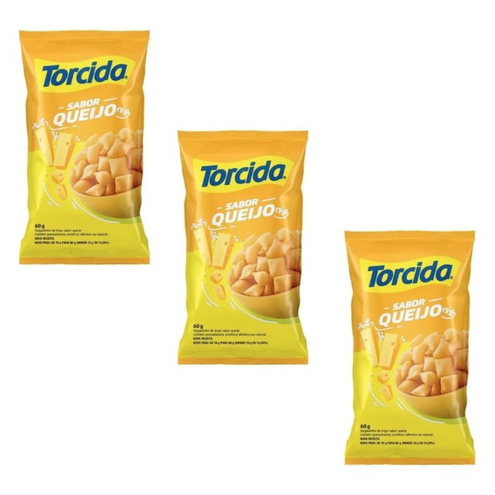 Salgadinho Torcida Cx com 24 unidades de 60gr (Queijo)