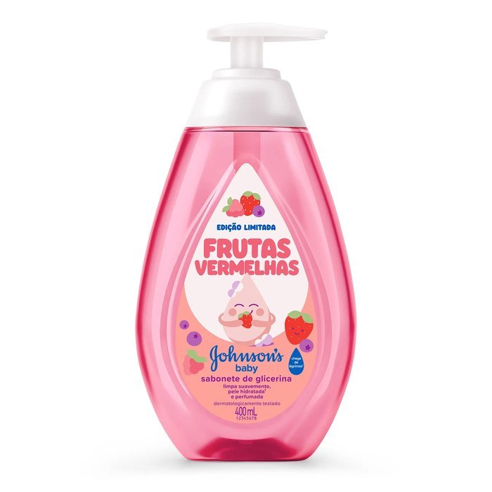 Sabonete Líquido de Glicerina Johnson's Baby Frutas Vermelhas 400ml