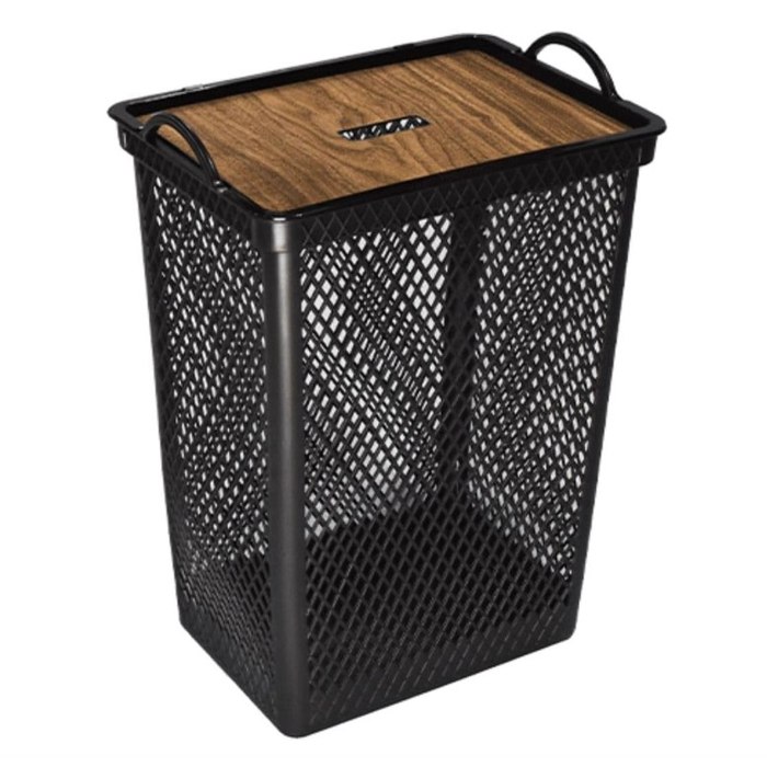 Cesto De Roupas Multiuso Telado Com Tampa Basculante 49L