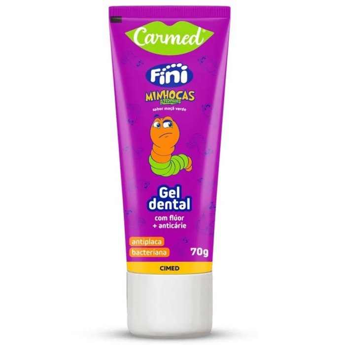 Gel Dental com Flúor Carmed Fini Sabor Maçã Verde 70g