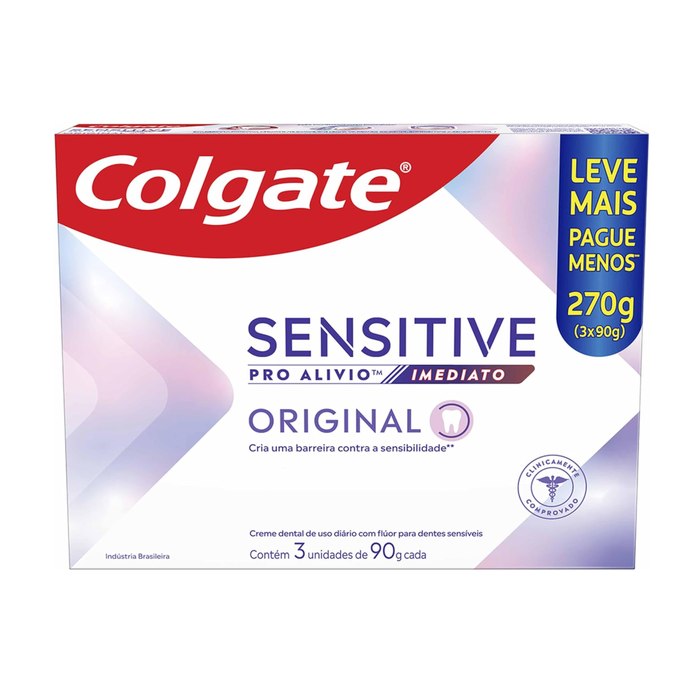 Colgate Sensitive Pro Alívio Imediato Creme Dental, 3x90g