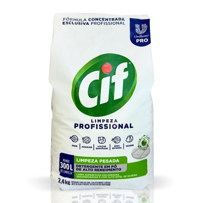 Limpador em Pó Cif Limpeza Pesada 2,4kg