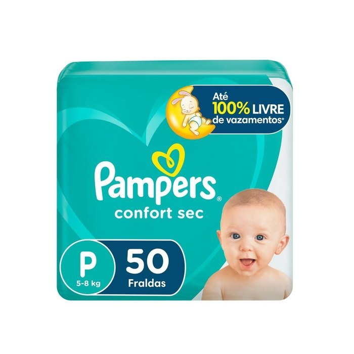 Fralda Pampers Confort Sec Tamanho P 50 Unidades
