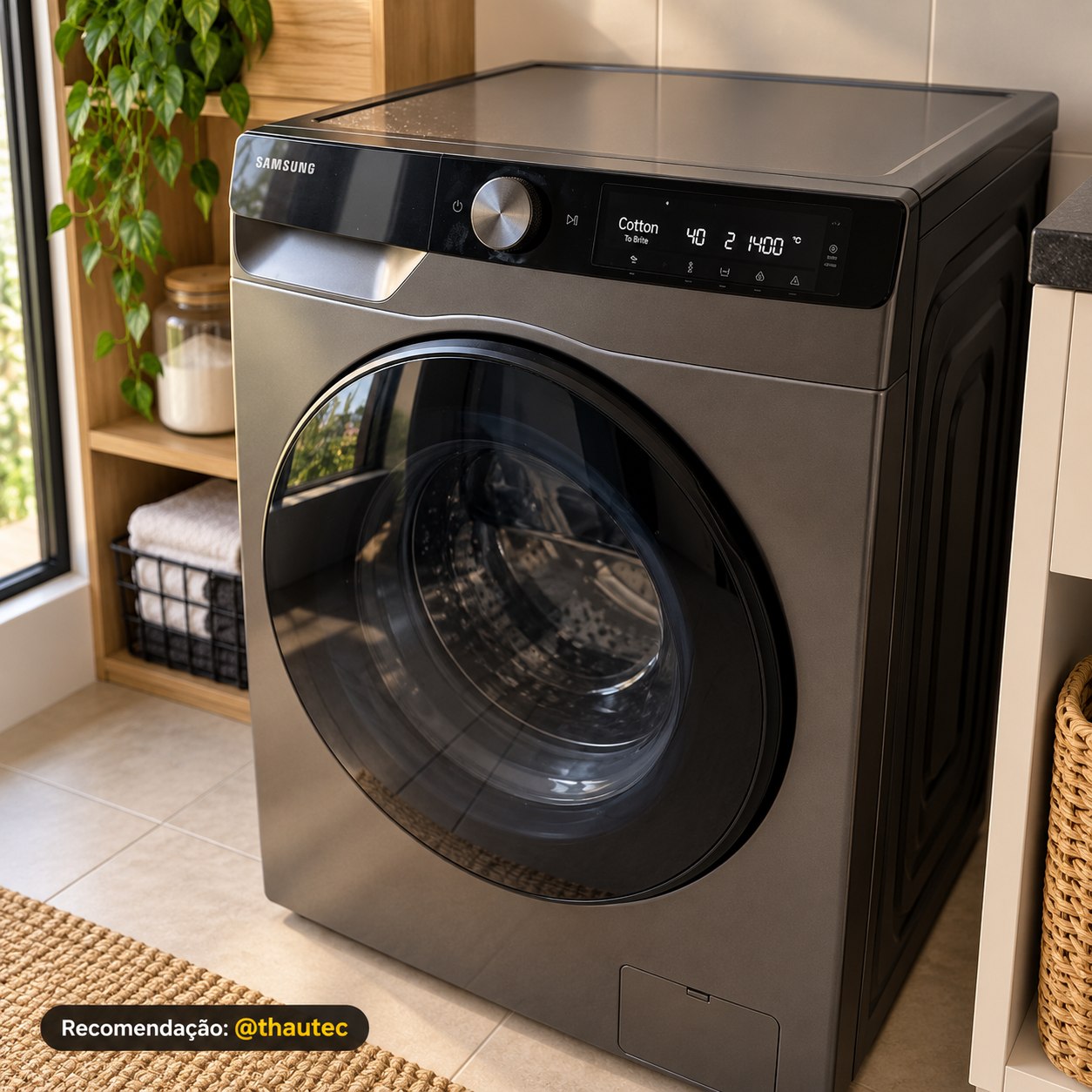 Lava e Seca Samsung 13KG Inox Inverter com Ecobubble (WD13FG)