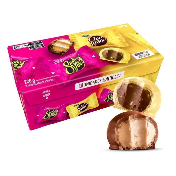 Caixa Sonho de Valsa e Ouro Branco Sortidos 220g