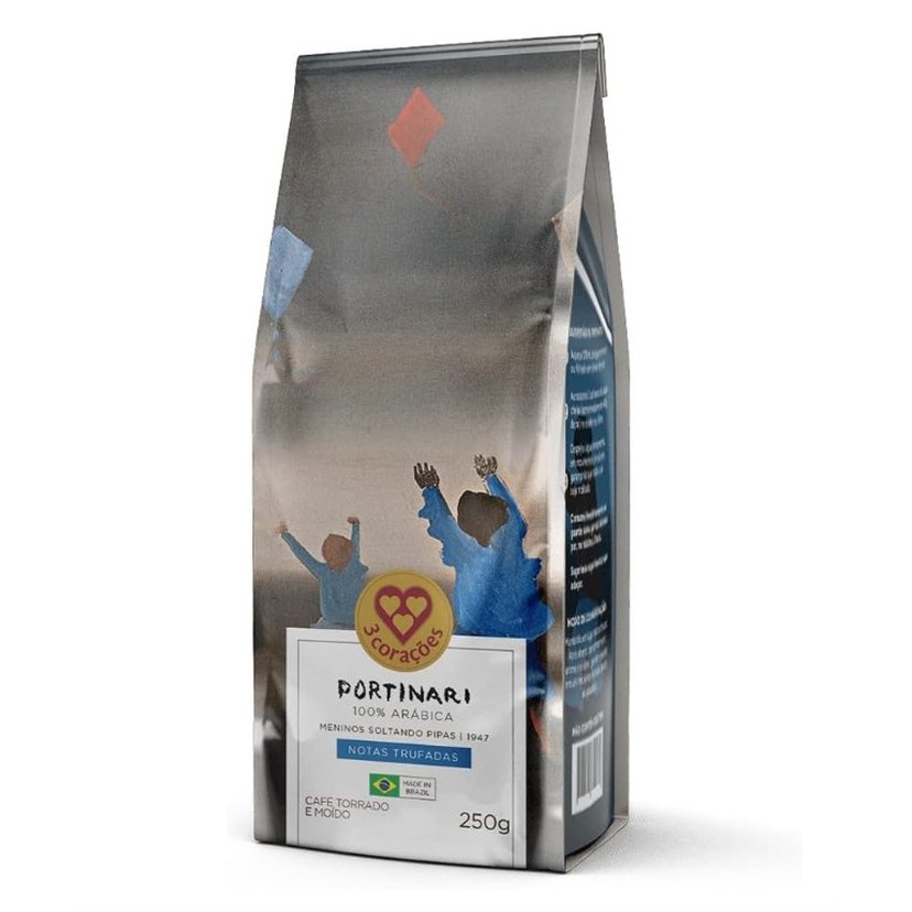 3 Corações Café Torrado e Moído Gourmet Portinari, Notas Trufadas, 250G