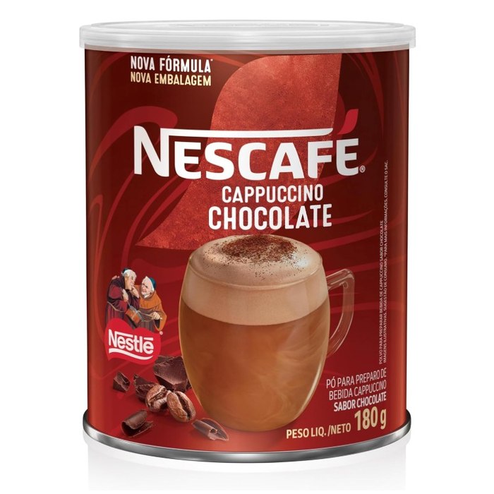 Café Solúvel Nescafé Cappuccino Dois Frades Lata 180g
