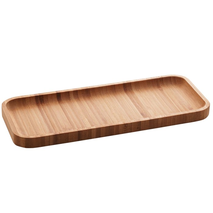 Bandeja de Bambu Lyor Hire Marrom Natural 28cm