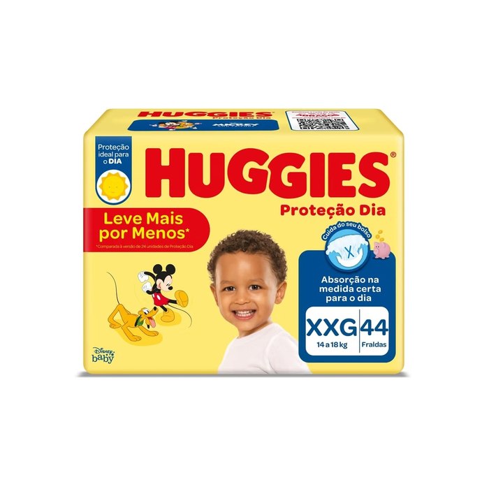 Fralda Huggies Proteção Dia Tam. XXG 44 fraldas