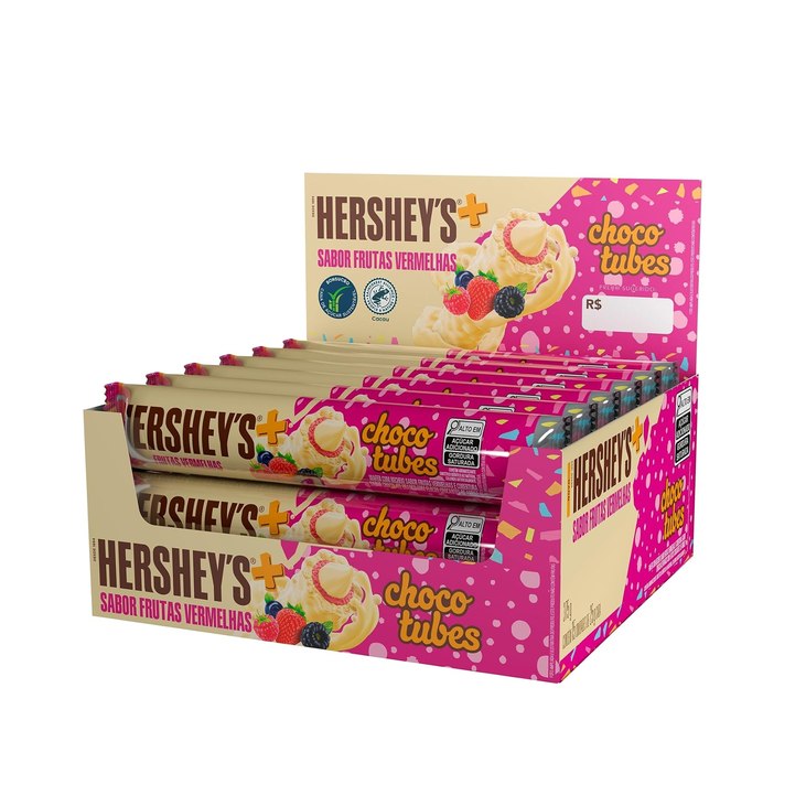 Biscoito Wafer Hershey’s Chocotubes 25g Pack com 15 Unidades