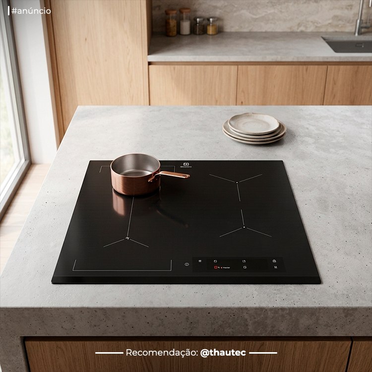 Cooktop 4 Bocas de Indução Electrolux Expert com Sense Fry e Timer (IE6SF)