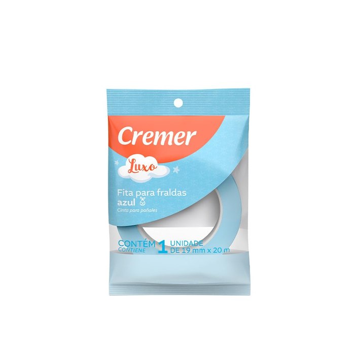 Fita para Fralda Cremer Azul 19 Mm X 20 M