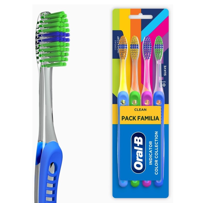 Oral-B Escova de Dente Clean Indicator Color Collection, 4 Unidades