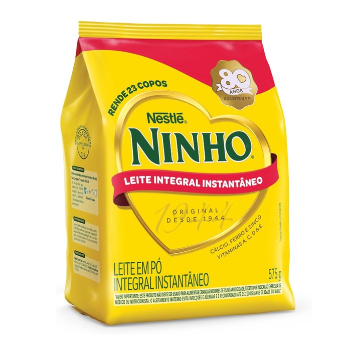 Leite em Pó Ninho Integral Instantâneo Sachê 575g