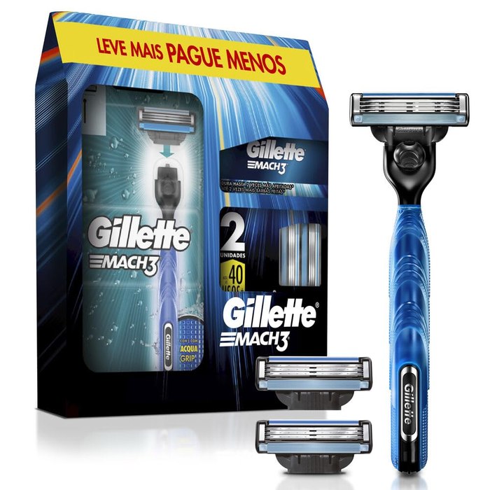 Kit Gillette Mach3 Aparelho de Barbear 1 Ud + Cargas 3 Uds