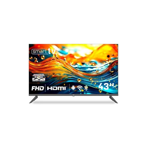 Smart Tv Hq 43" Full HD tela sem bordas Android 12 design Slim HQS43NKHM POUCAS UNIDADES