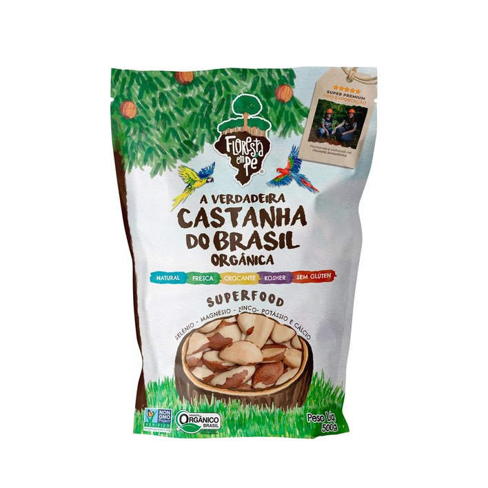 Castanha-do-Pará Orgânica Inteira Floresta em Pé 500g