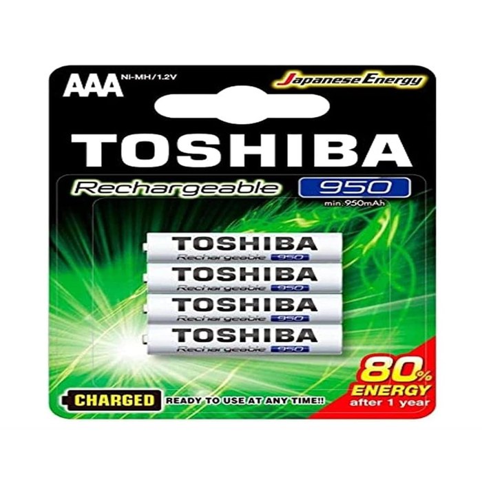 TOSHIBA Pilha Recarregável AAA 1,2V 950mAh 4 unidades