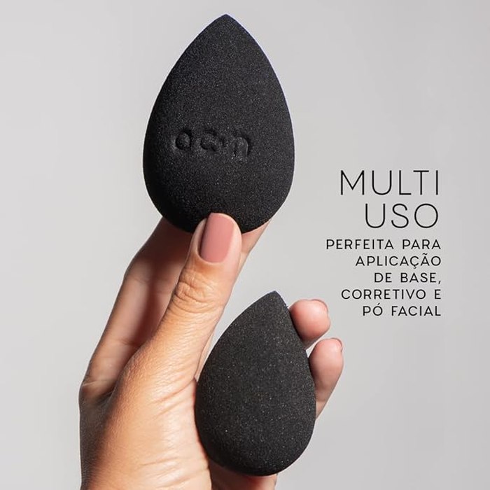 Esponja de Maquiagem Océane Flat Drop Preto