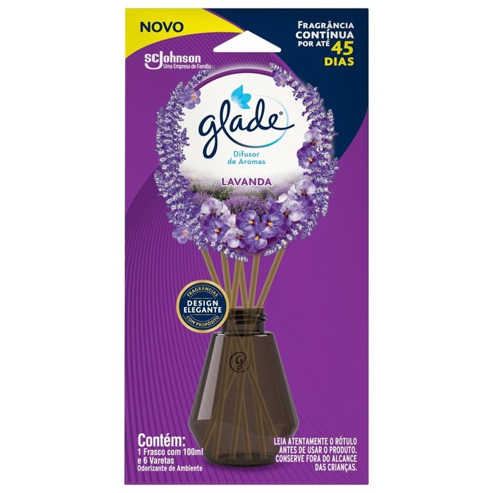 Difusor de Ambiente Glade Lavanda 6 Varetas 100ml