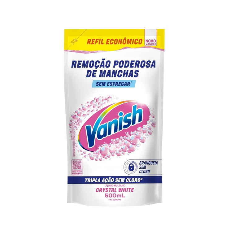 Tira Manchas Vanish Líquido Crystal White Refil 500ml
