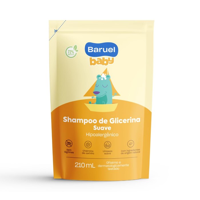 Shampoo Baruel Baby Glicerina Suave Refil 210ml