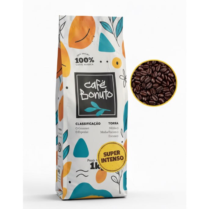 1 Kg Café 100% Arábica em Grãos Bonuto Torra Média