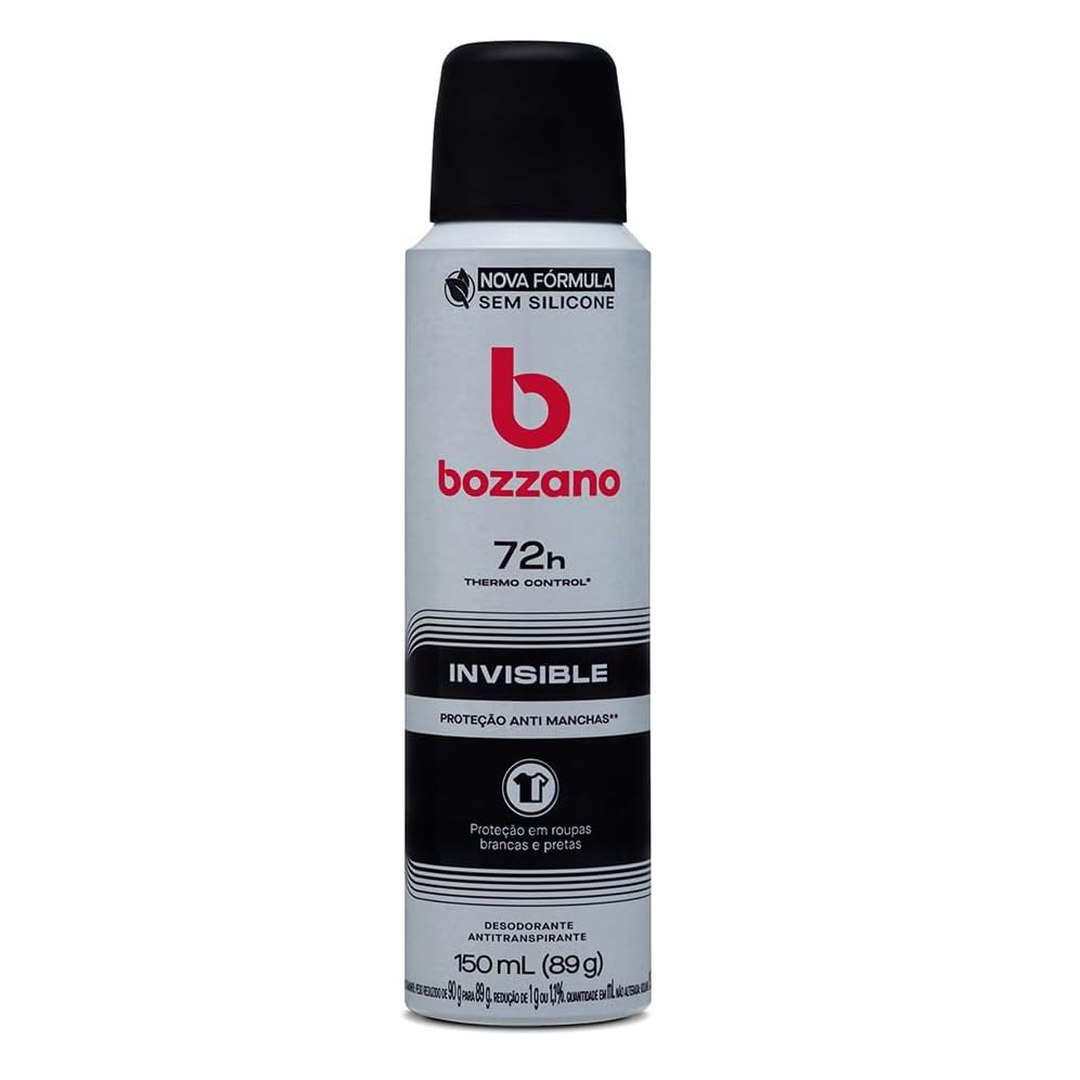 [6 UNIDADES] Desodorante Bozzano Aerossol Antitranspirante Masculino Invisible 150ml