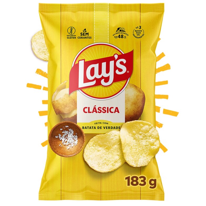 Lay's Batata Frita Lisa Clássica Sabor Original 183g