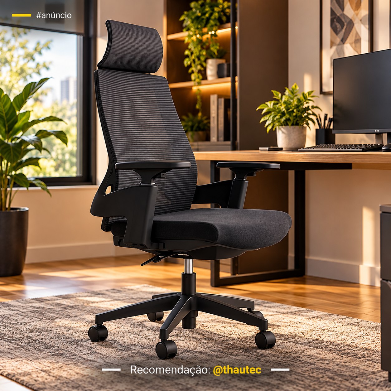 Cadeira de Escritório Presidente Ergonômica Giratória Modelo Toledo Certificada NR17