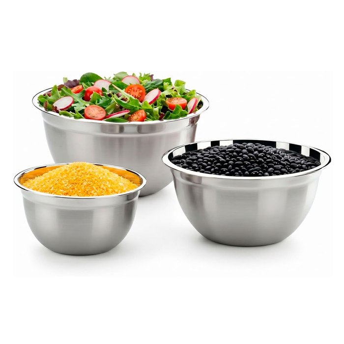 Conjunto de Tigelas Brinox 3 Peças Suprema Aço Inox