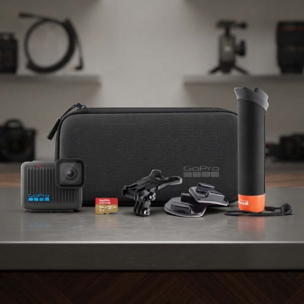 Gopro Hero Bundle - Kit Câmera de Ação Compacta 4K Com Acessórios, 12Mp, Estabilização Hypersmooth, À Prova D'Água