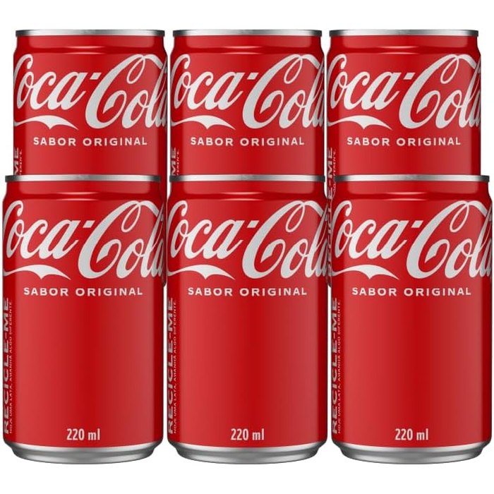 Pack de Coca-Cola lata 220ml 6 unidades