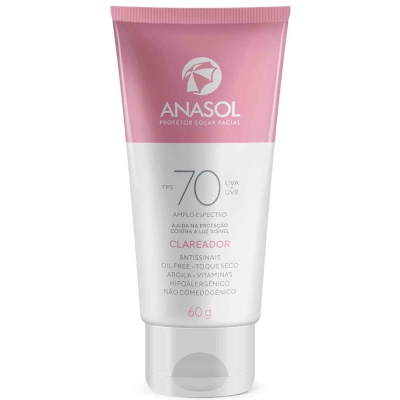 Anasol Protetor Solar Facial FPS 70 Clareador - 60 g
