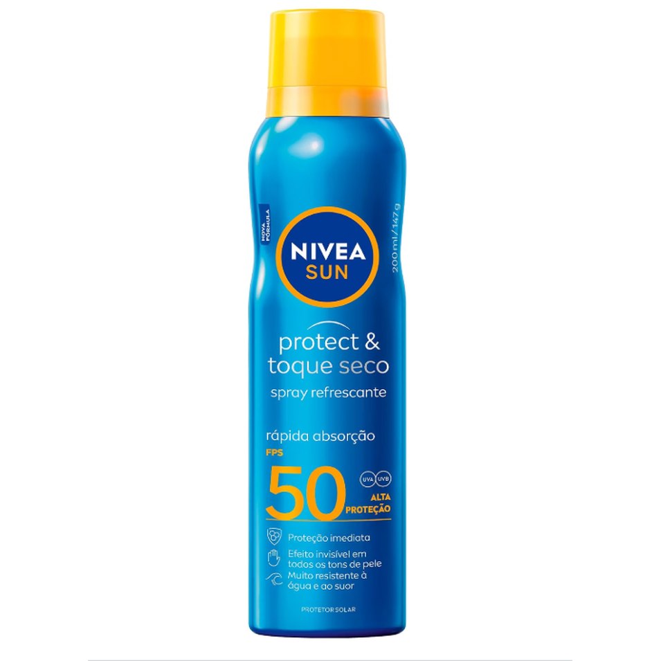NIVEA SUN Protetor Solar Spray Protect & Toque Seco FPS 50 200ml