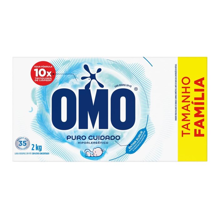Lava-Roupas em Pó Omo Puro Cuidado, 2kg