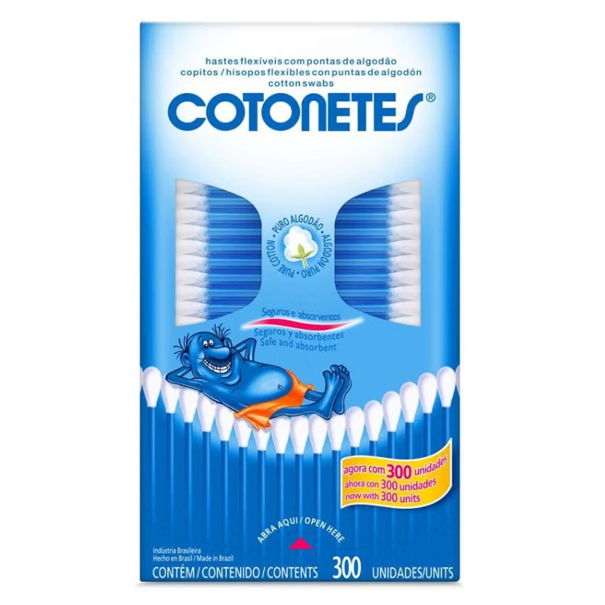 Cotonetes Hastes Flexíveis,300un