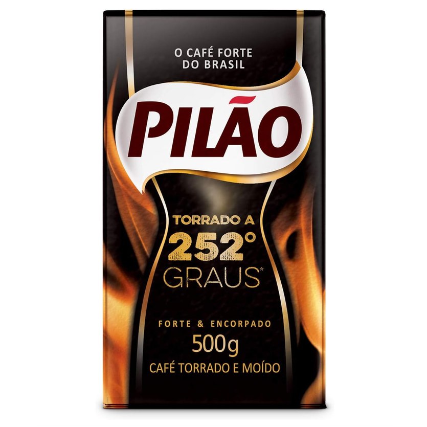 Café Pilão Torrado e Moído 252 Graus Vácuo 500 gramas