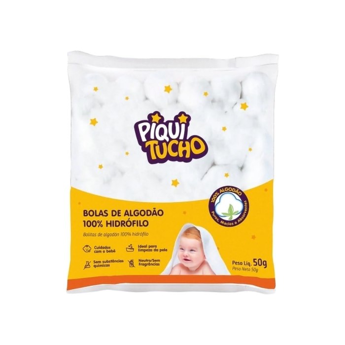 Algodão Bolas Piquitucho 50g